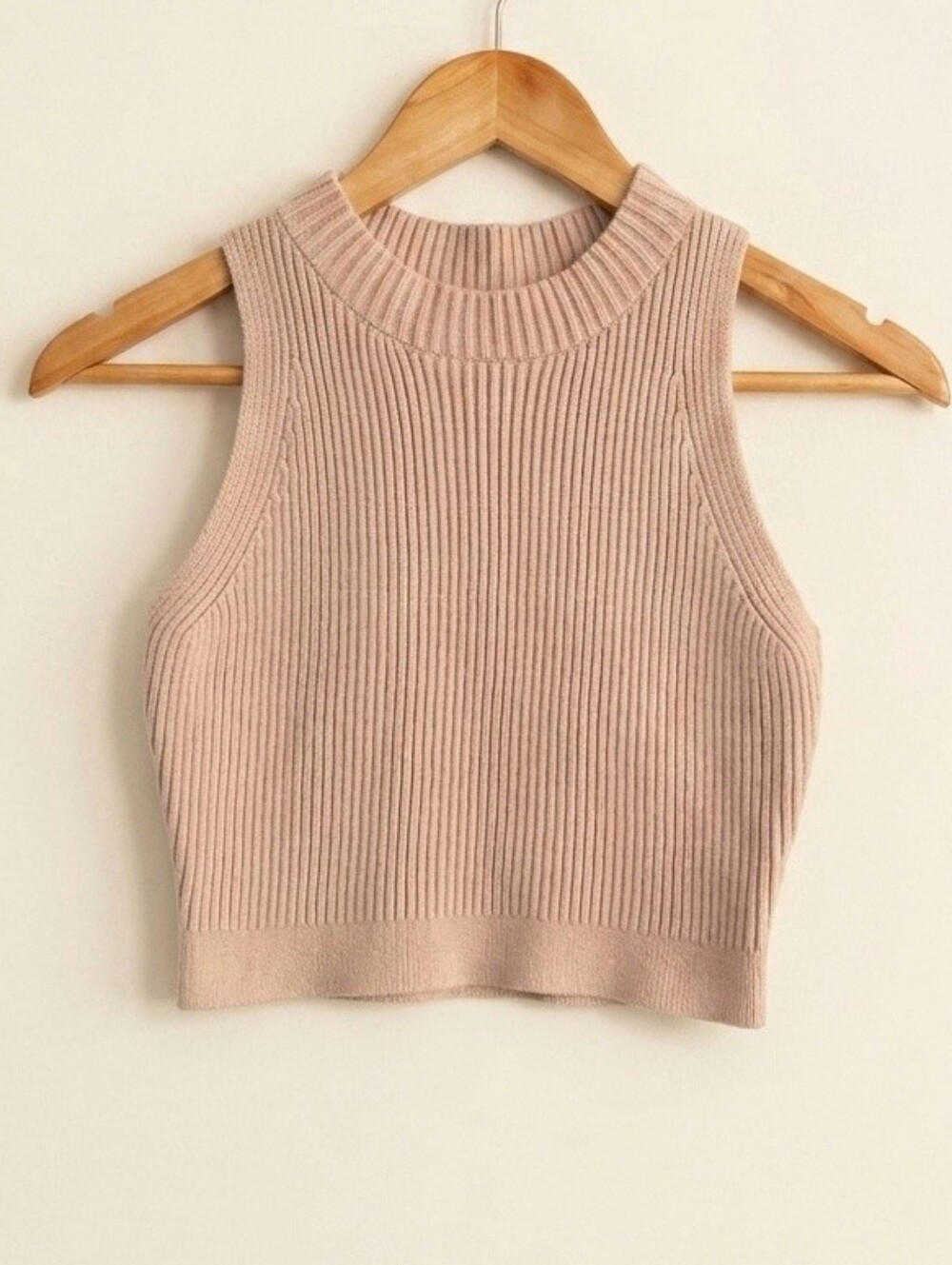 Ee:some Ribbed Stretchy Cropped Tank Top | Size Small - Picture 2 of 4